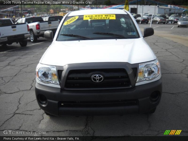 Super White / Graphite Gray 2008 Toyota Tacoma Regular Cab