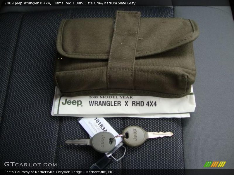 Flame Red / Dark Slate Gray/Medium Slate Gray 2009 Jeep Wrangler X 4x4