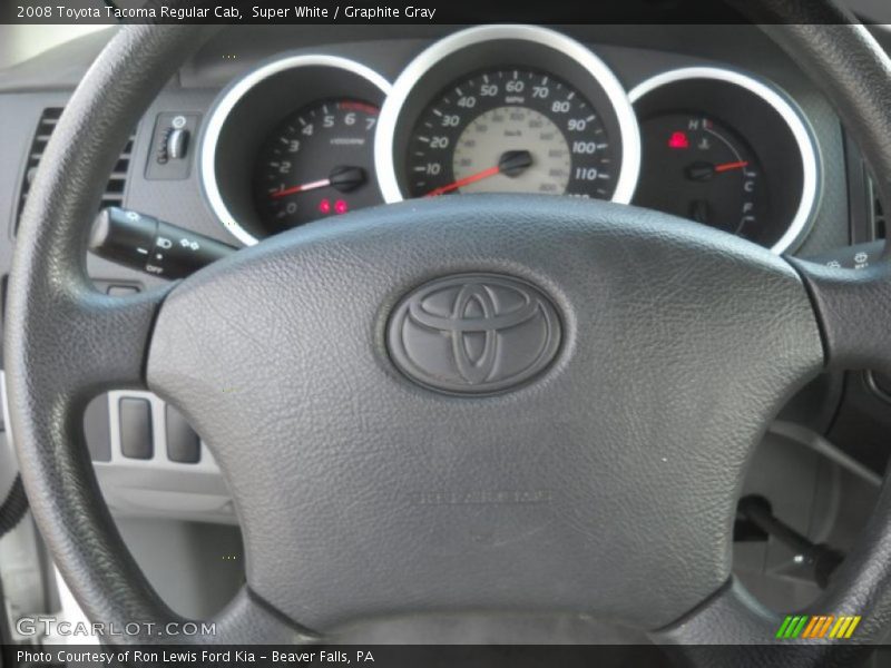 Super White / Graphite Gray 2008 Toyota Tacoma Regular Cab