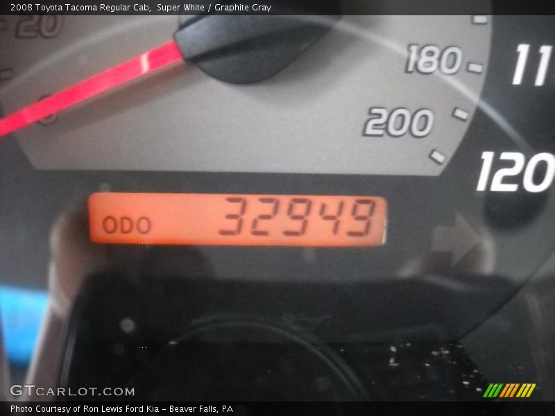 Super White / Graphite Gray 2008 Toyota Tacoma Regular Cab