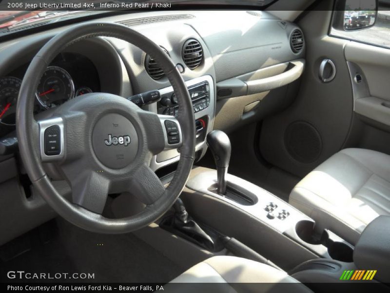 Inferno Red Pearl / Khaki 2006 Jeep Liberty Limited 4x4