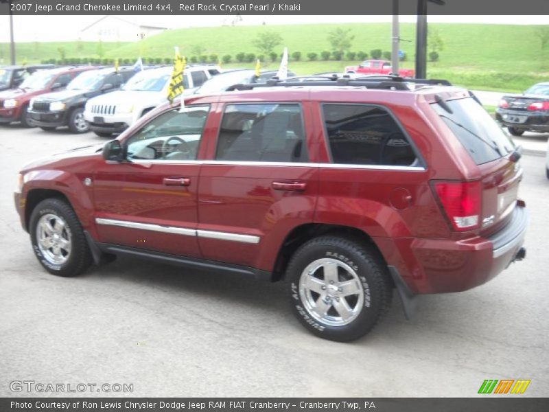 Red Rock Crystal Pearl / Khaki 2007 Jeep Grand Cherokee Limited 4x4