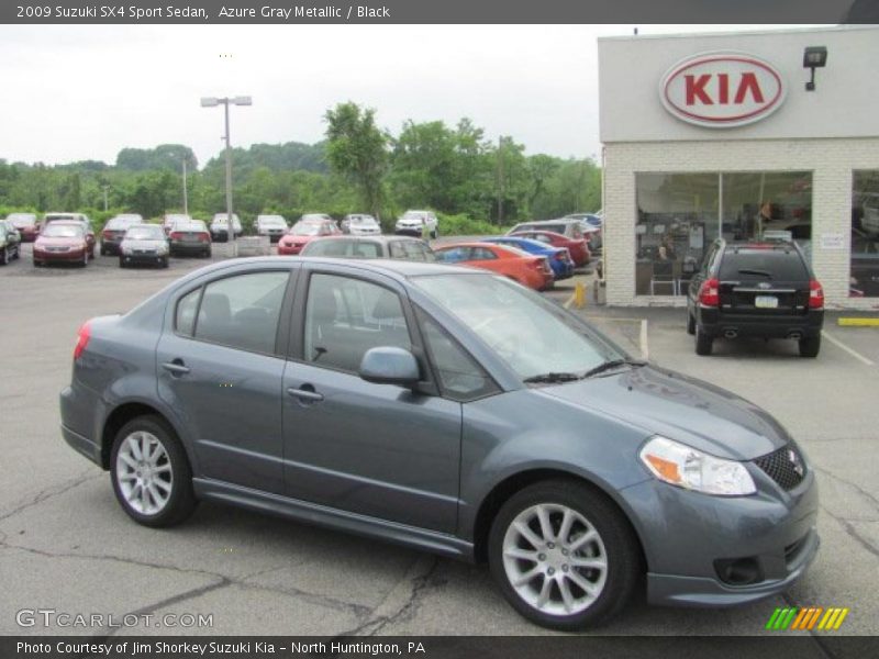 Azure Gray Metallic / Black 2009 Suzuki SX4 Sport Sedan