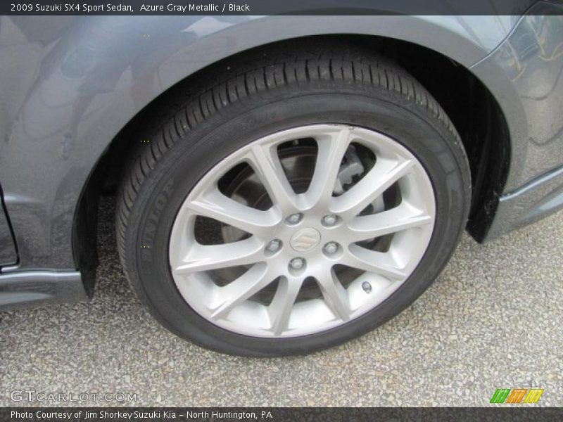 Azure Gray Metallic / Black 2009 Suzuki SX4 Sport Sedan