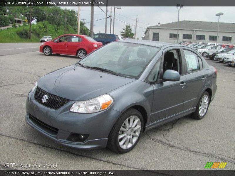 Azure Gray Metallic / Black 2009 Suzuki SX4 Sport Sedan