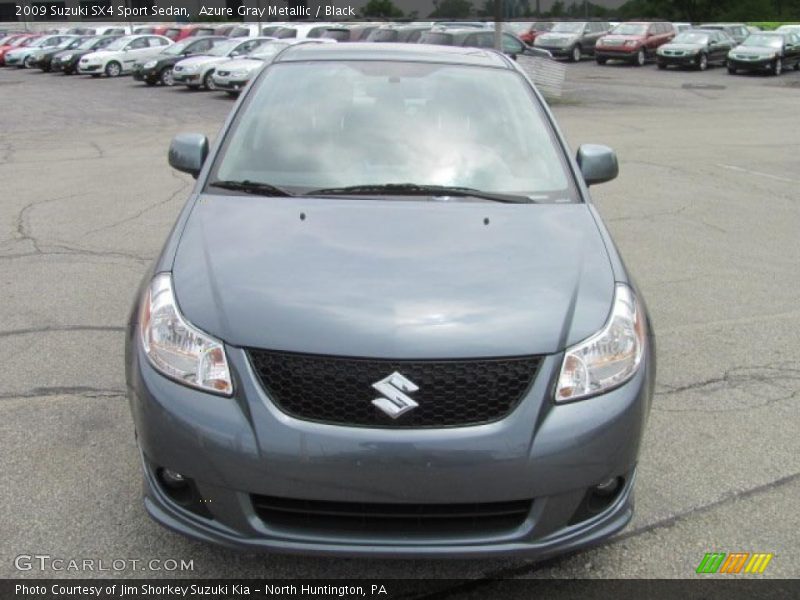 Azure Gray Metallic / Black 2009 Suzuki SX4 Sport Sedan