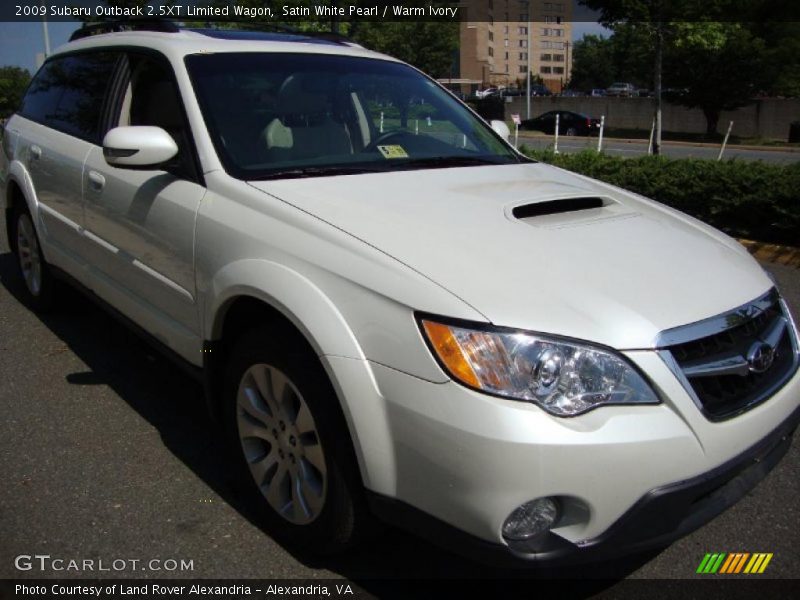 Satin White Pearl / Warm Ivory 2009 Subaru Outback 2.5XT Limited Wagon