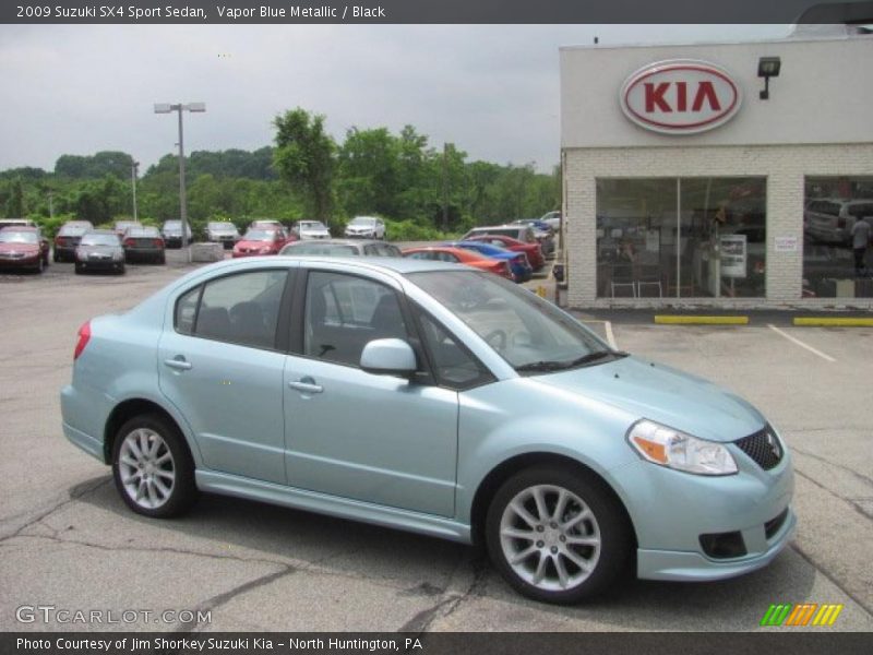 Vapor Blue Metallic / Black 2009 Suzuki SX4 Sport Sedan