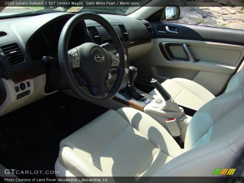 Satin White Pearl / Warm Ivory 2009 Subaru Outback 2.5XT Limited Wagon