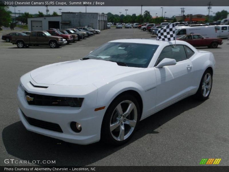 Summit White / Beige 2010 Chevrolet Camaro SS/RS Coupe