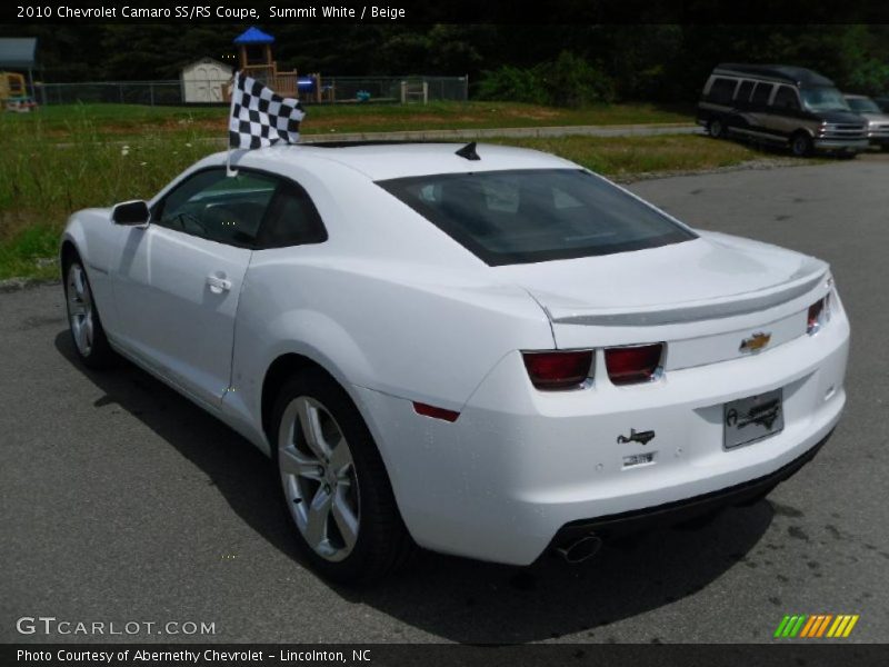 Summit White / Beige 2010 Chevrolet Camaro SS/RS Coupe