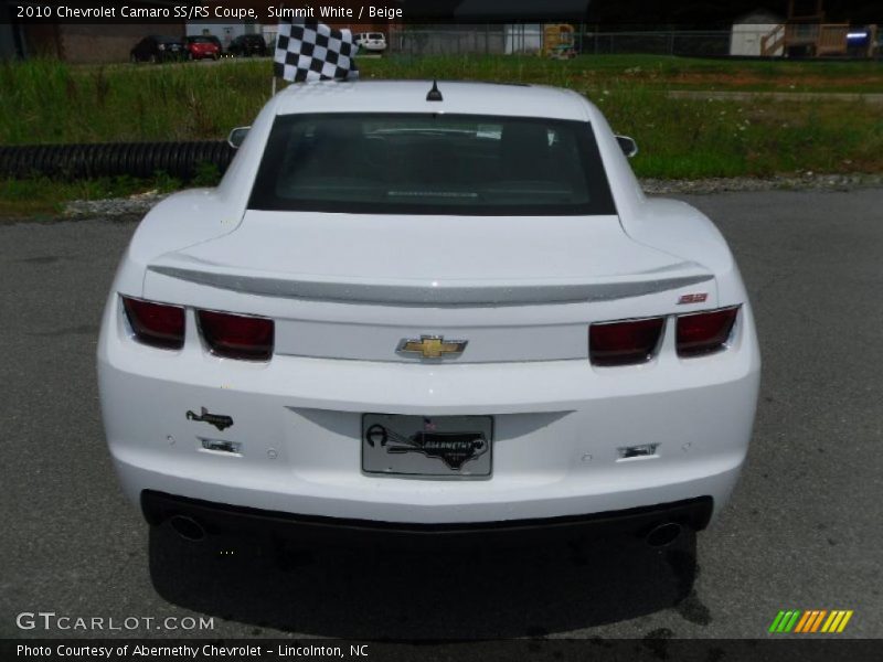 Summit White / Beige 2010 Chevrolet Camaro SS/RS Coupe