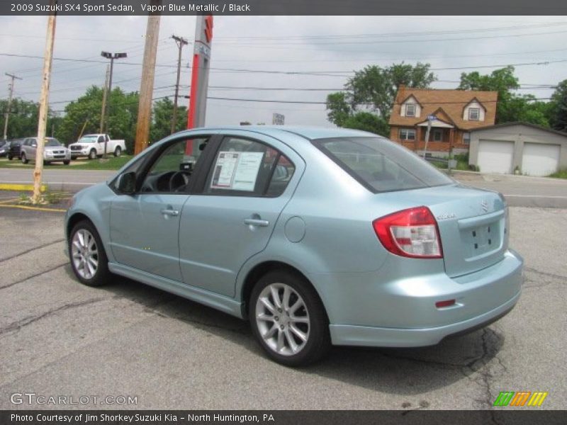 Vapor Blue Metallic / Black 2009 Suzuki SX4 Sport Sedan