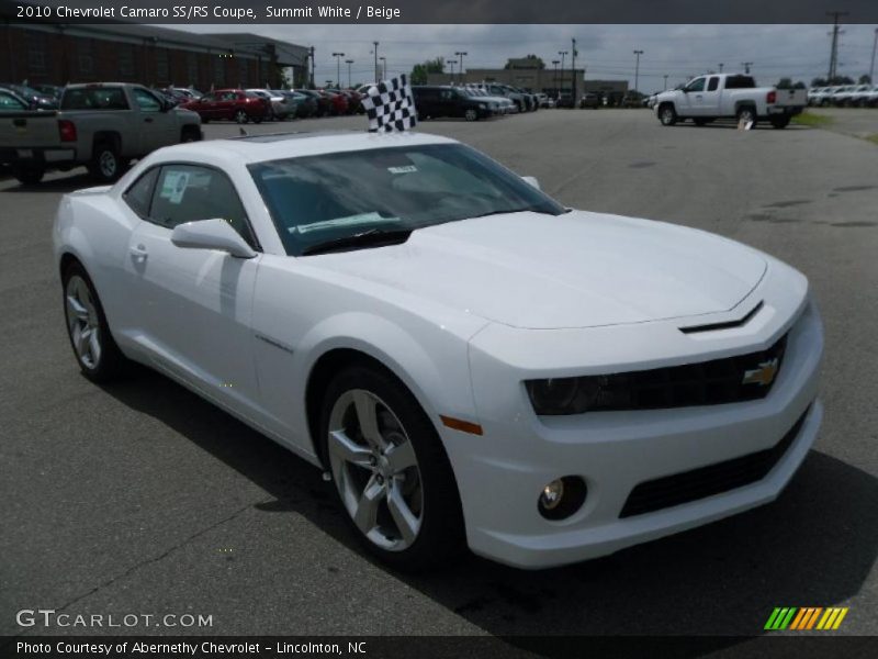 Summit White / Beige 2010 Chevrolet Camaro SS/RS Coupe