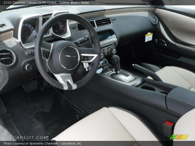 Summit White / Beige 2010 Chevrolet Camaro SS/RS Coupe