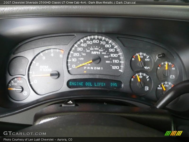 Dark Blue Metallic / Dark Charcoal 2007 Chevrolet Silverado 2500HD Classic LT Crew Cab 4x4