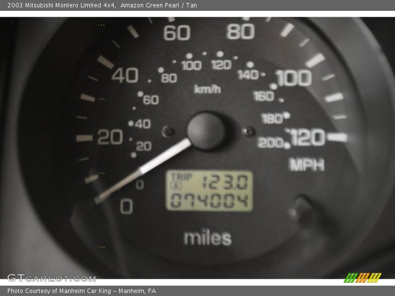 Amazon Green Pearl / Tan 2003 Mitsubishi Montero Limited 4x4