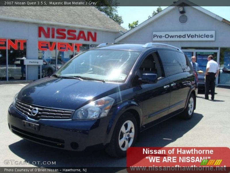 Majestic Blue Metallic / Gray 2007 Nissan Quest 3.5 S