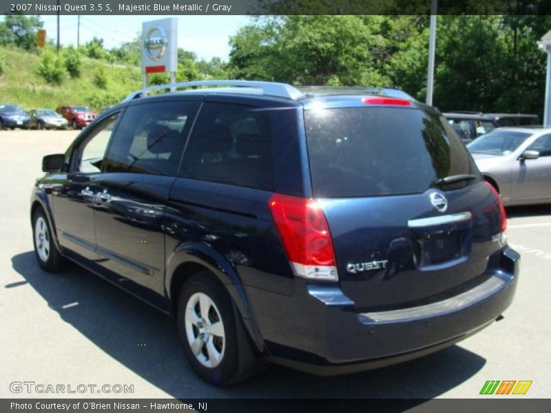Majestic Blue Metallic / Gray 2007 Nissan Quest 3.5 S