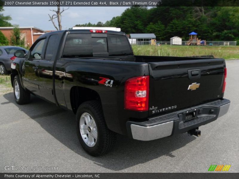 Black / Dark Titanium Gray 2007 Chevrolet Silverado 1500 LT Z71 Extended Cab 4x4