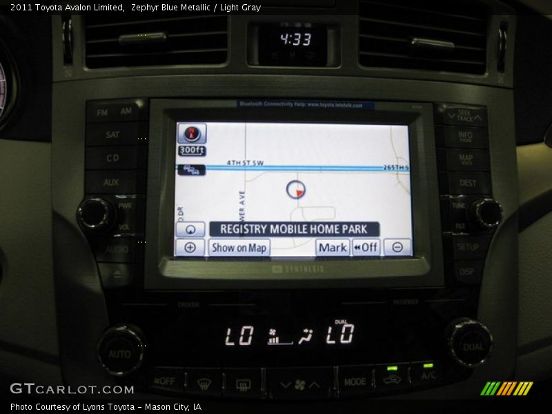 Zephyr Blue Metallic / Light Gray 2011 Toyota Avalon Limited