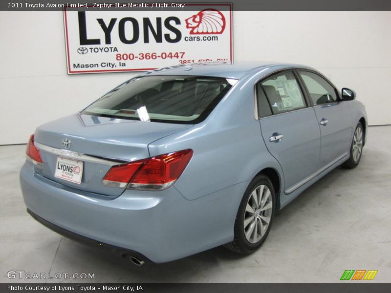 Zephyr Blue Metallic / Light Gray 2011 Toyota Avalon Limited