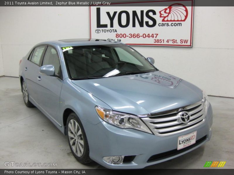 Zephyr Blue Metallic / Light Gray 2011 Toyota Avalon Limited
