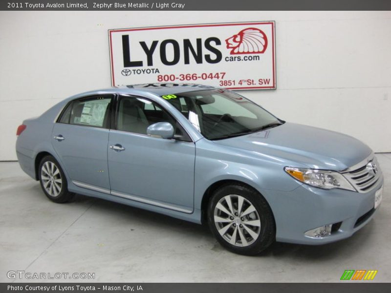 Zephyr Blue Metallic / Light Gray 2011 Toyota Avalon Limited