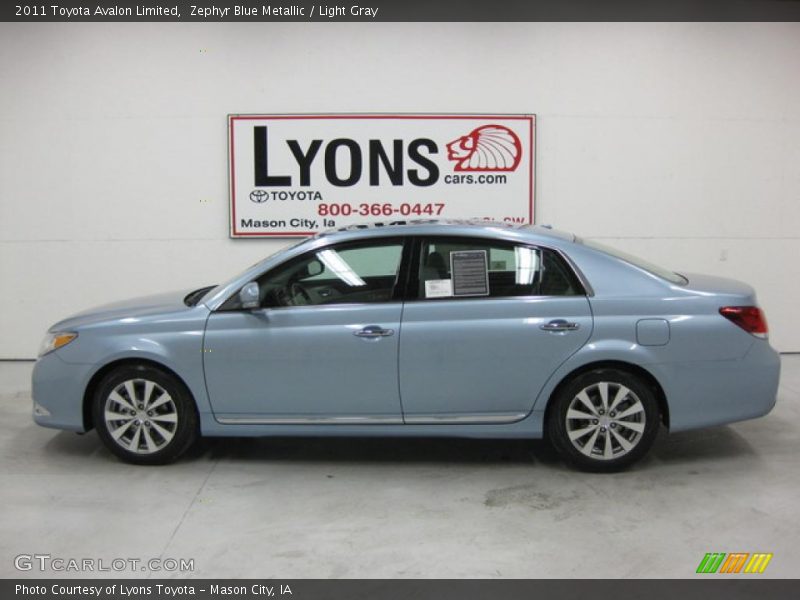 Zephyr Blue Metallic / Light Gray 2011 Toyota Avalon Limited