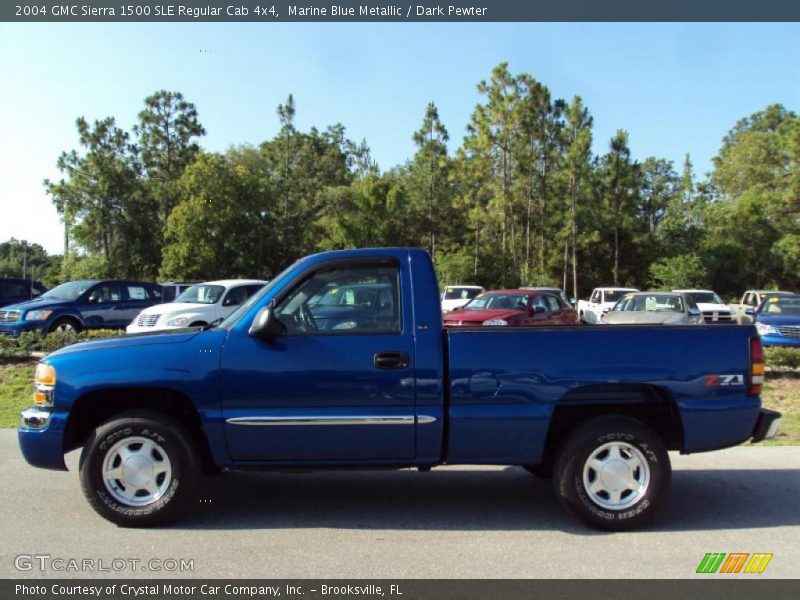 Marine Blue Metallic / Dark Pewter 2004 GMC Sierra 1500 SLE Regular Cab 4x4