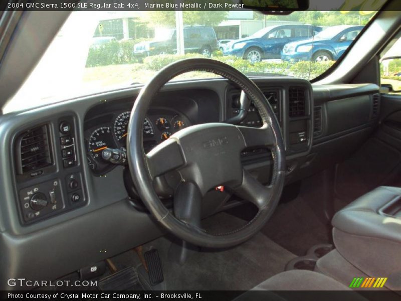 Marine Blue Metallic / Dark Pewter 2004 GMC Sierra 1500 SLE Regular Cab 4x4