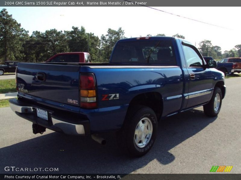 Marine Blue Metallic / Dark Pewter 2004 GMC Sierra 1500 SLE Regular Cab 4x4