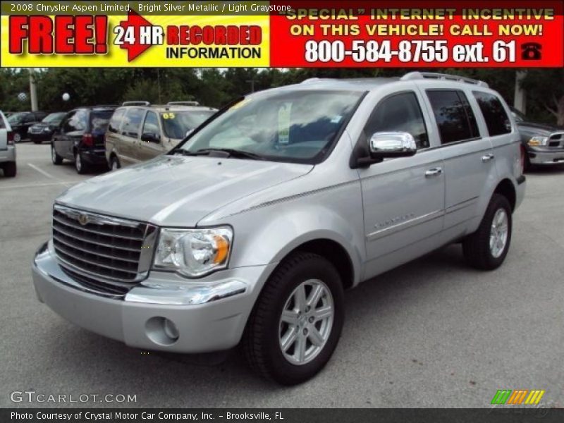 Bright Silver Metallic / Light Graystone 2008 Chrysler Aspen Limited