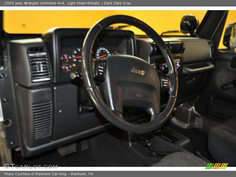 Light Khaki Metallic / Dark Slate Gray 2004 Jeep Wrangler Unlimited 4x4