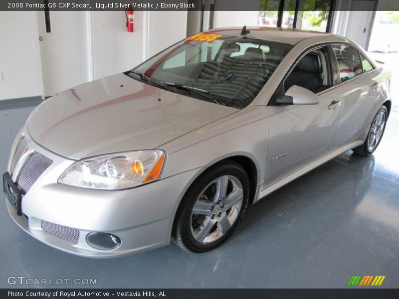 Liquid Silver Metallic / Ebony Black 2008 Pontiac G6 GXP Sedan