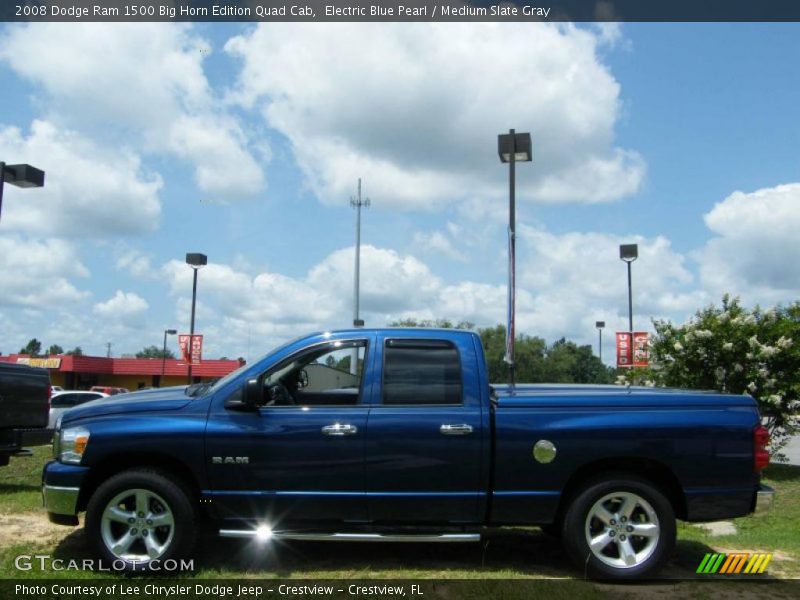 Electric Blue Pearl / Medium Slate Gray 2008 Dodge Ram 1500 Big Horn Edition Quad Cab