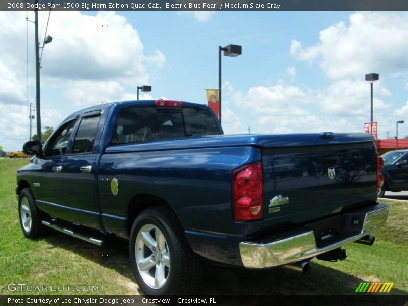 Electric Blue Pearl / Medium Slate Gray 2008 Dodge Ram 1500 Big Horn Edition Quad Cab