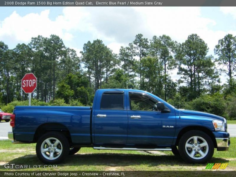 Electric Blue Pearl / Medium Slate Gray 2008 Dodge Ram 1500 Big Horn Edition Quad Cab