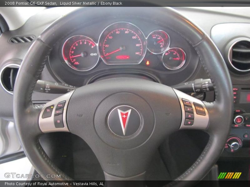 Liquid Silver Metallic / Ebony Black 2008 Pontiac G6 GXP Sedan