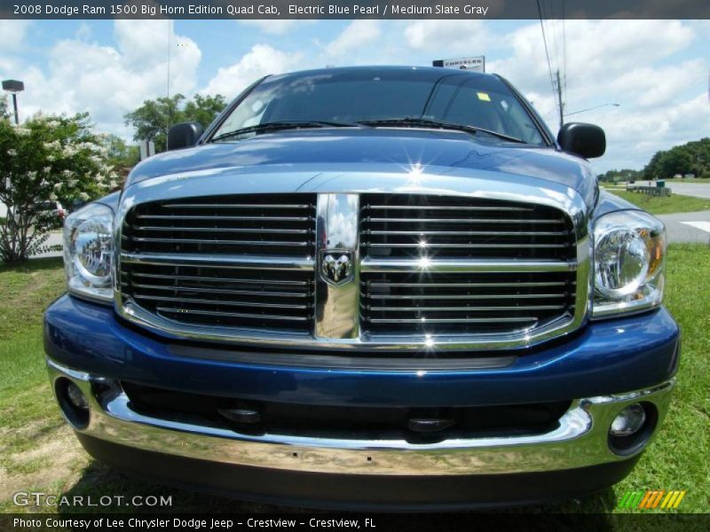 Electric Blue Pearl / Medium Slate Gray 2008 Dodge Ram 1500 Big Horn Edition Quad Cab