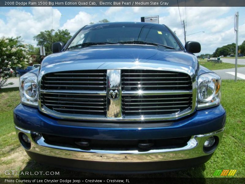 Electric Blue Pearl / Medium Slate Gray 2008 Dodge Ram 1500 Big Horn Edition Quad Cab