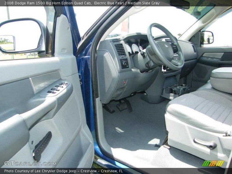 Electric Blue Pearl / Medium Slate Gray 2008 Dodge Ram 1500 Big Horn Edition Quad Cab