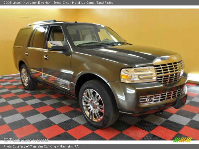Stone Green Metallic / Camel/Sand Piping 2008 Lincoln Navigator Elite 4x4