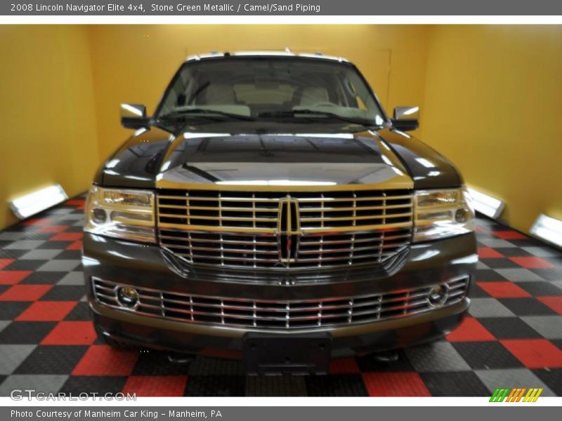 Stone Green Metallic / Camel/Sand Piping 2008 Lincoln Navigator Elite 4x4