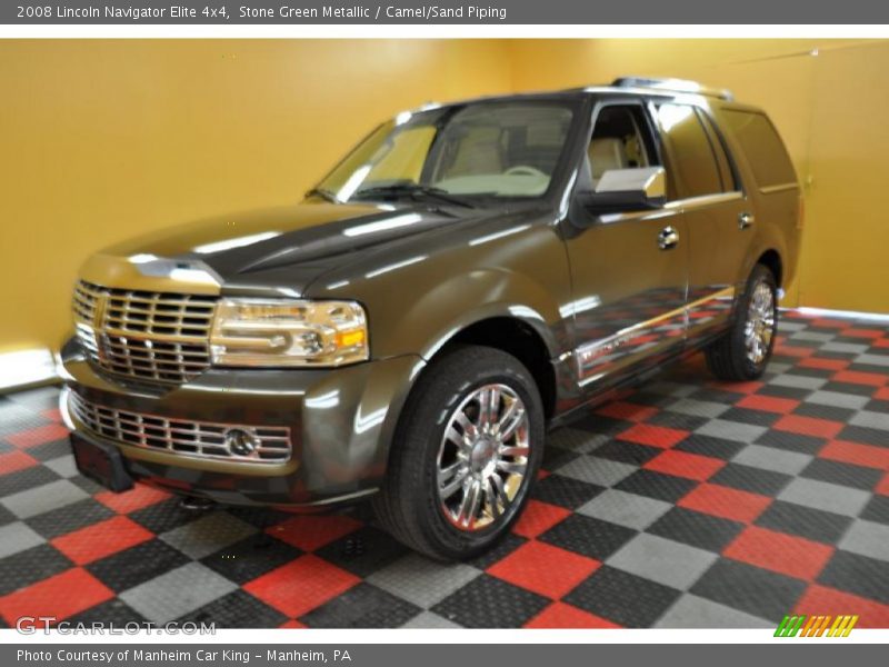 Stone Green Metallic / Camel/Sand Piping 2008 Lincoln Navigator Elite 4x4
