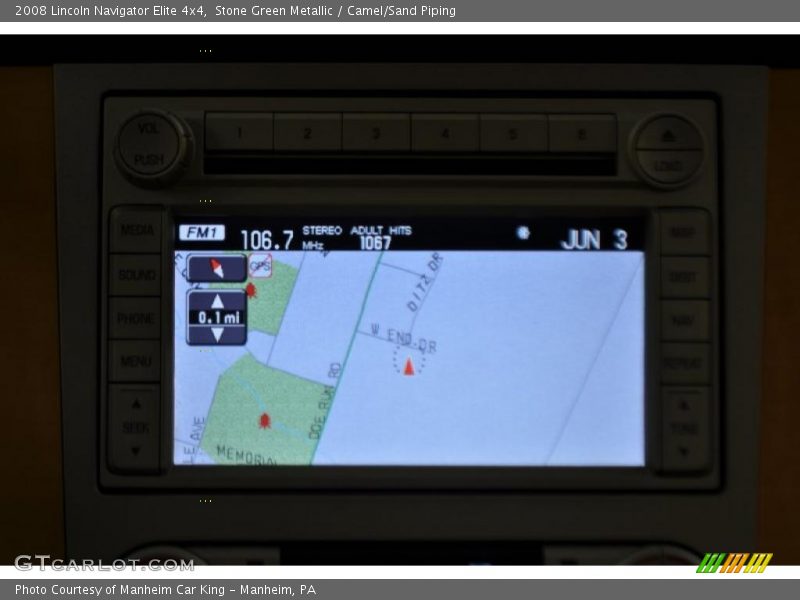 Stone Green Metallic / Camel/Sand Piping 2008 Lincoln Navigator Elite 4x4