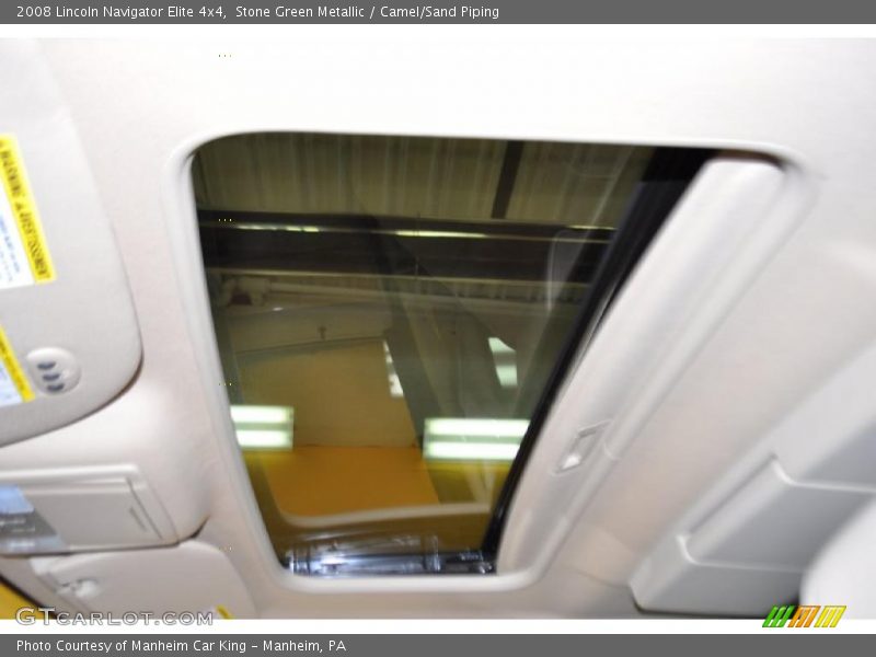 Stone Green Metallic / Camel/Sand Piping 2008 Lincoln Navigator Elite 4x4