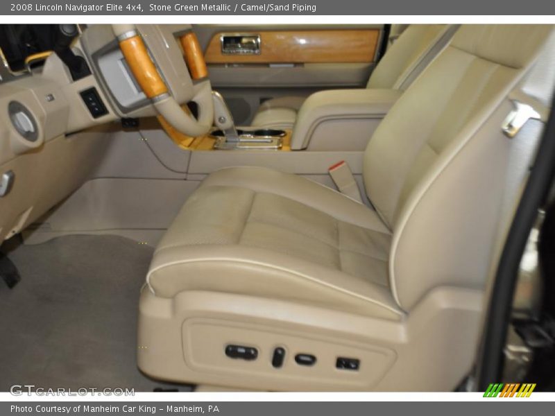 Stone Green Metallic / Camel/Sand Piping 2008 Lincoln Navigator Elite 4x4