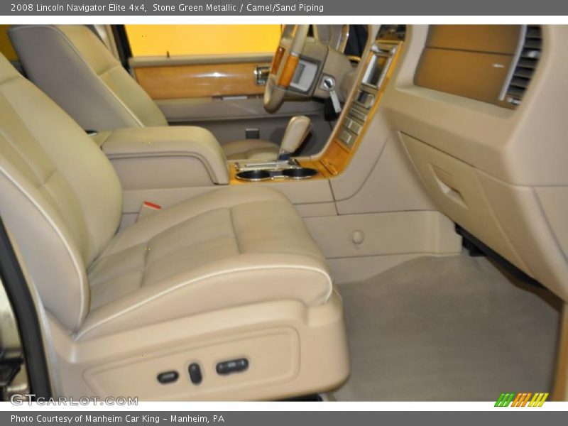 Stone Green Metallic / Camel/Sand Piping 2008 Lincoln Navigator Elite 4x4