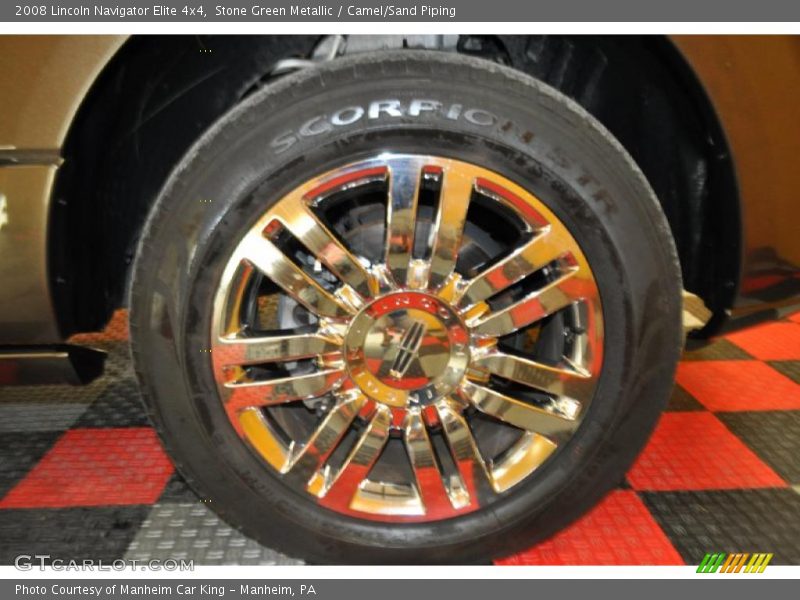 Stone Green Metallic / Camel/Sand Piping 2008 Lincoln Navigator Elite 4x4